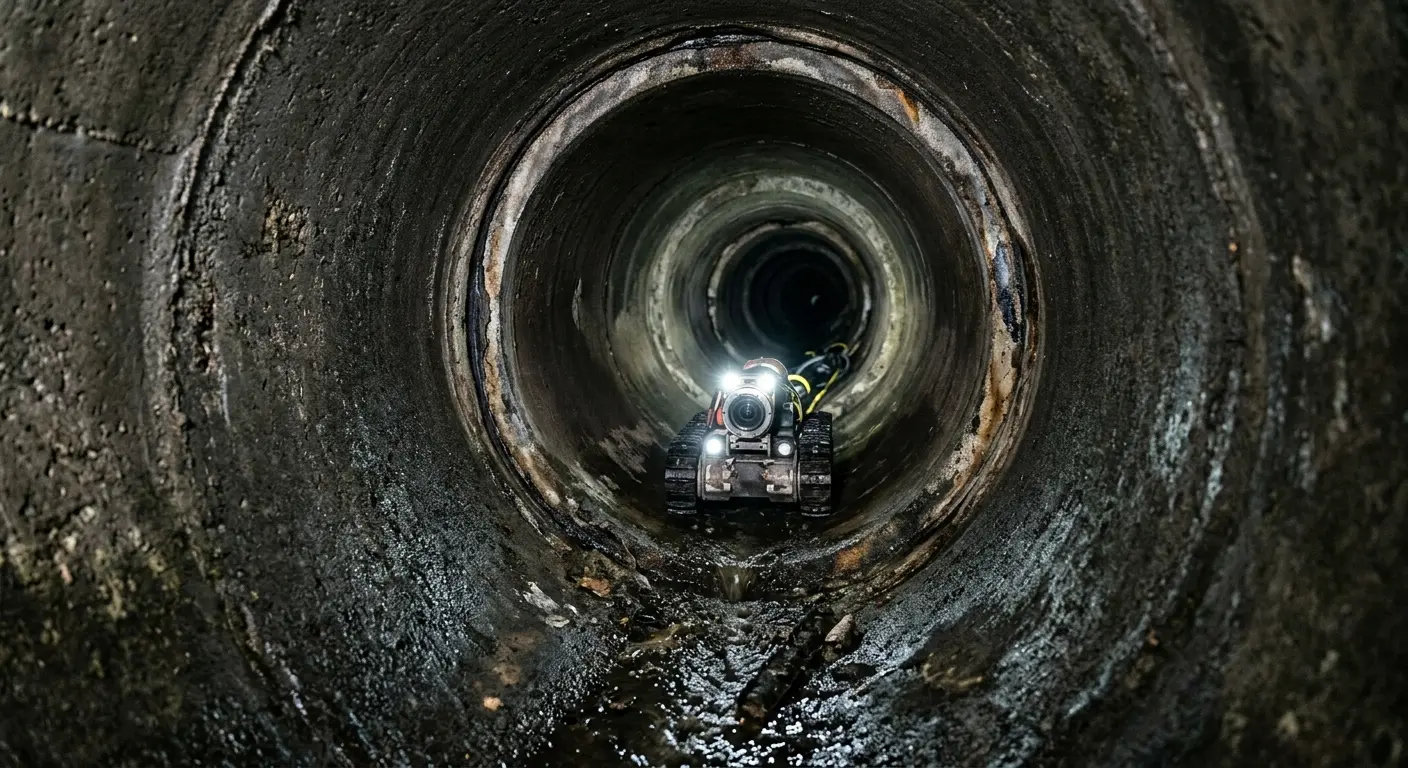 Robotic sewer camera inspecting pipe interior for Drain Snake Service in Lake Lorraine